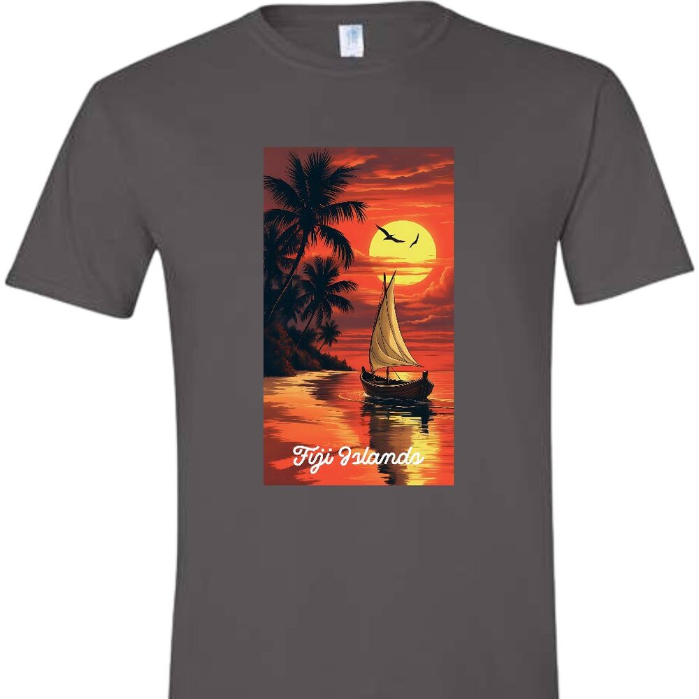 Fiji Islands Beach Scene Short Sleeve T Shirt